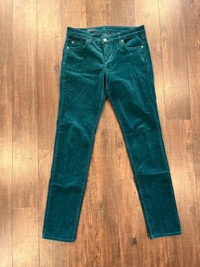 Kut From The Kloth Jeans Womens 8 Forest Green Corduroy 31x31 Diana Skinny
